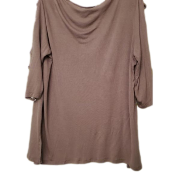 French Laundry olive green lattice shoulder to arm shirt size large. - Picture 3 of 5